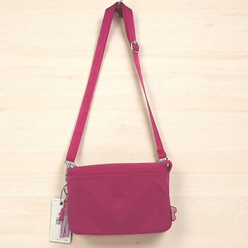 Kipling Barbie Collaboration Riri Crossbody Bag Power‎ Pink Nylon